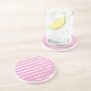 Cotton Candy Chevon Pattern Coaster