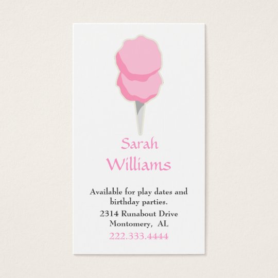 Cotton Candy Children Calling Card