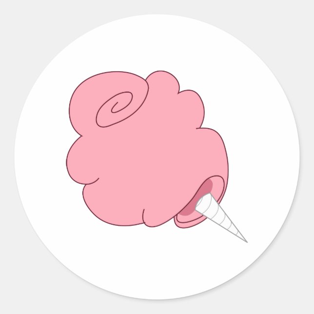 Cotton Candy Classic Round Sticker (Front)