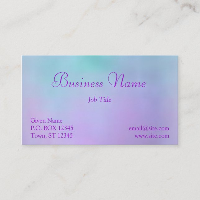 Cotton Candy Clouds Business Card (Front)
