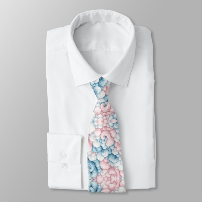 Cotton Candy Clouds Tie (Tied)