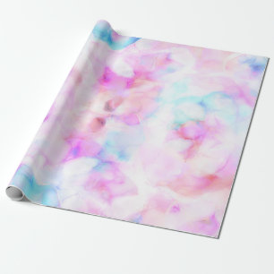 Cotton Candy Colours Watercolor Glam Birthday Part Wrapping Paper