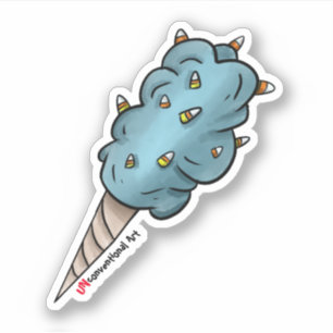 Cotton Candy-Corn Sticker