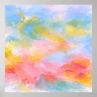 Cotton Candy Dreams | Abstract Sky Print