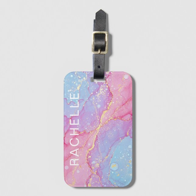 Cotton Candy Dreams Luggage Tag (Front Vertical)