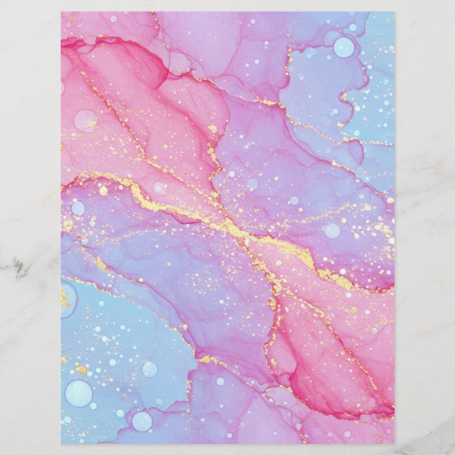 Cotton Candy Dreams Scrapbook Paper (Front)