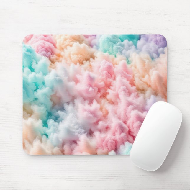 Cotton Candy Fluff Mouse Mat (With Mouse)
