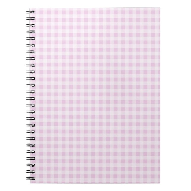 Cotton Candy Gingham Notebook (Front)