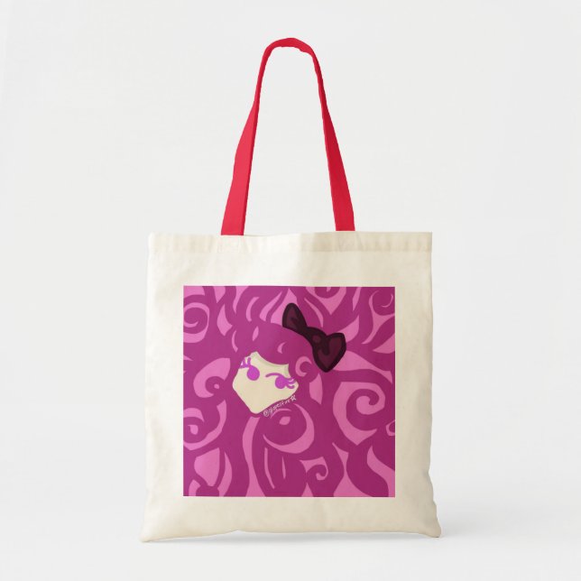 Cotton Candy Girl Tote Bag (Front)