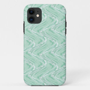 Cotton Candy Green Abstract iPhone 11 Case