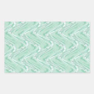 Cotton Candy Green Abstract Rectangular Sticker