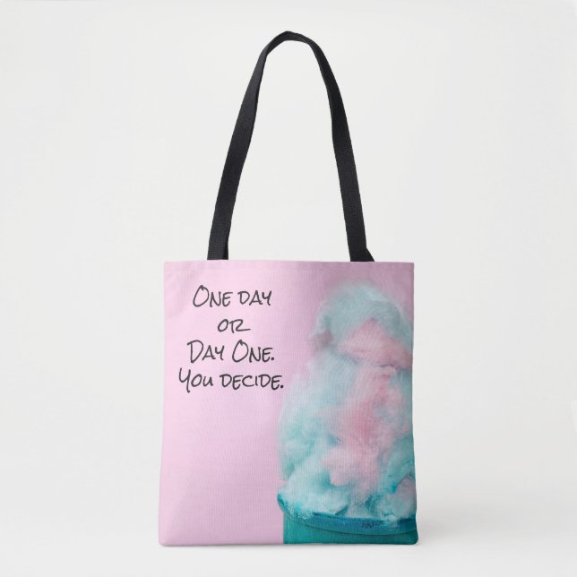 cotton candy in ice cream cone tote bag (Front)