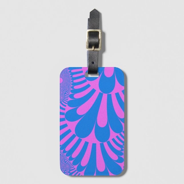 Cotton Candy Loop Luggage Tag (Front Vertical)