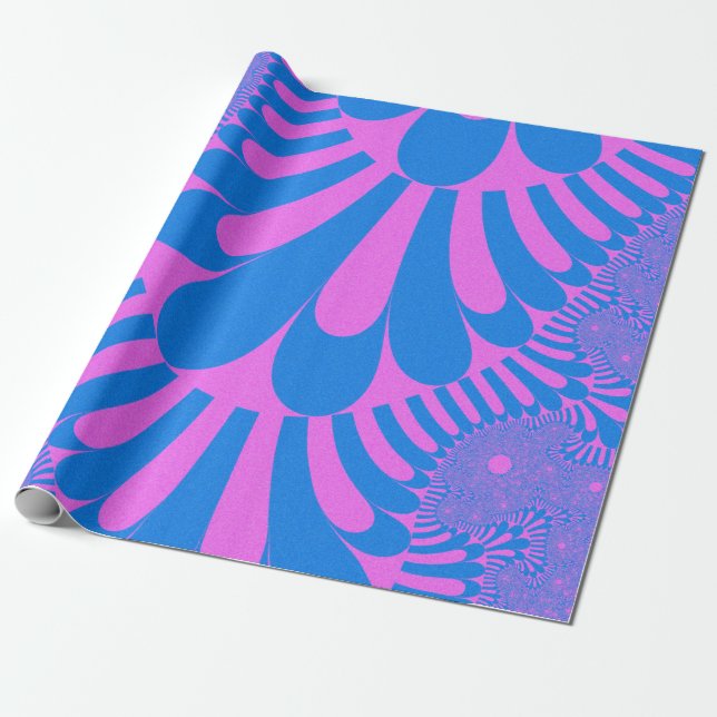 Cotton Candy Loop Wrapping Paper (Unrolled)