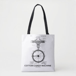 Cotton Candy Machine US Patent Diagram Tote Bag