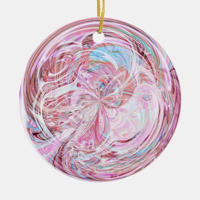 Cotton Candy Mandala Ornament (Front)