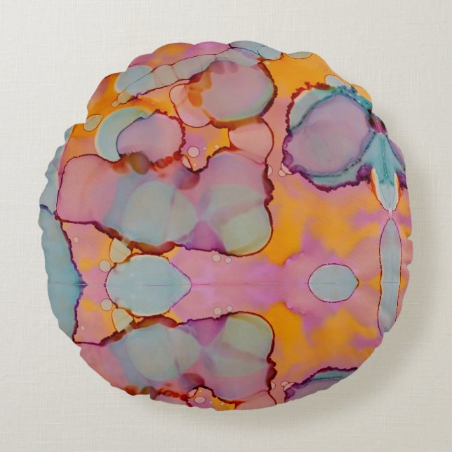 Cotton Candy Mirage Round Cushion (Front)