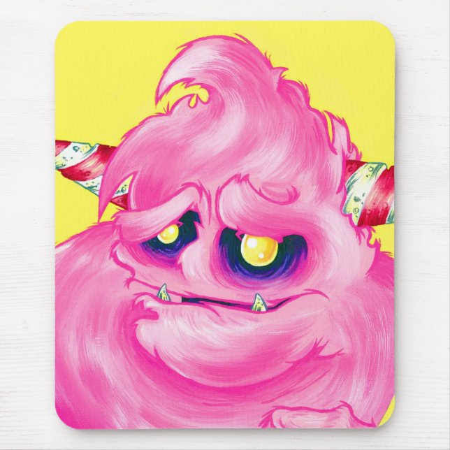 Cotton Candy Monster Mouse Mat (Front)