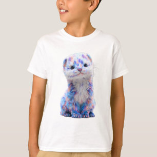 Cotton Candy Pastel Ferret Kids T-Shirt