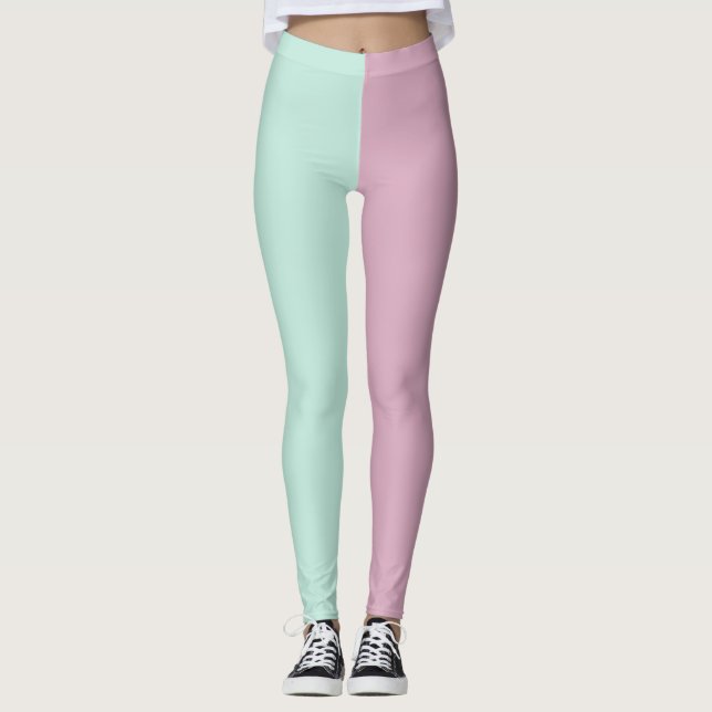 Cotton Candy Pastel Goth Kawaii Leggings (Front)