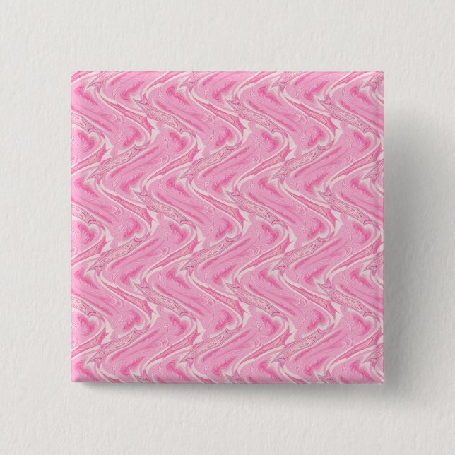 Cotton Candy Pink Abstract 15 Cm Square Badge (Front)