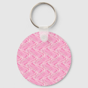 Cotton Candy Pink Abstract Key Ring