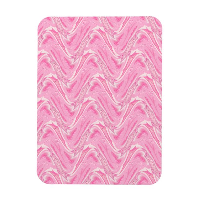 Cotton Candy Pink Abstract Magnet (Vertical)