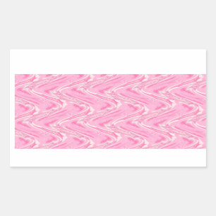 Cotton Candy Pink Abstract Rectangular Sticker