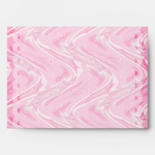 Cotton Candy Pink Abstract Scalloped Edges Envelope