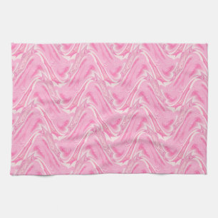 Cotton Candy Pink Abstract Tea Towel