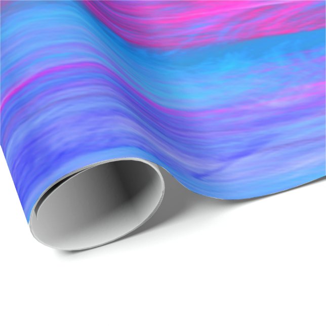 Cotton Candy Pink/Blue Marbled Wrapping Paper (Roll Corner)