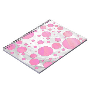 Cotton Candy Pink Polka Dot Notebook