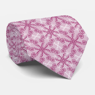 Cotton Candy Pink Swirl Neck Tie