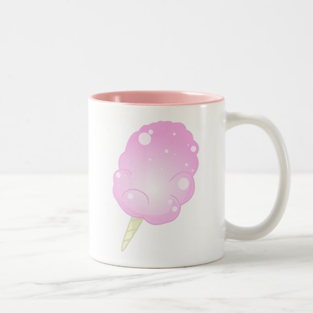 Cotton Candy - pink Two-Tone Coffee Mug (Right)
