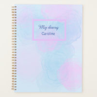 Cotton candy planner spiral with hard cover