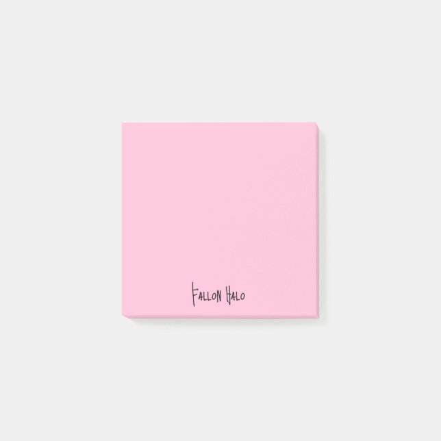 Cotton Candy Professional Minimalist Black Script Post-it Notes (Front)