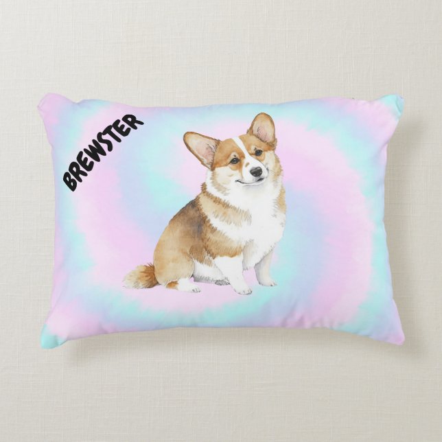 Cotton Candy Puppy Love  Accent Pillow (Front)