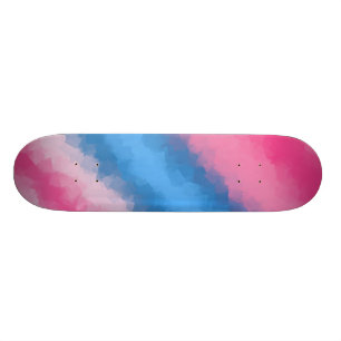 Cotton Candy Rainbow Colours skate Deck