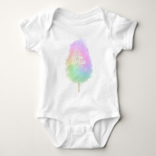 Cotton candy rainbow glitter cute  baby bodysuit