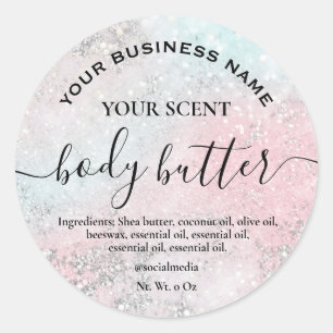 Cotton Candy Silver Body Butter Labels