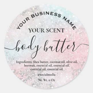 Cotton Candy Silver Body Butter Labels
