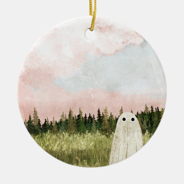 Cotton Candy Skies Ceramic Tree Decoration (Front)