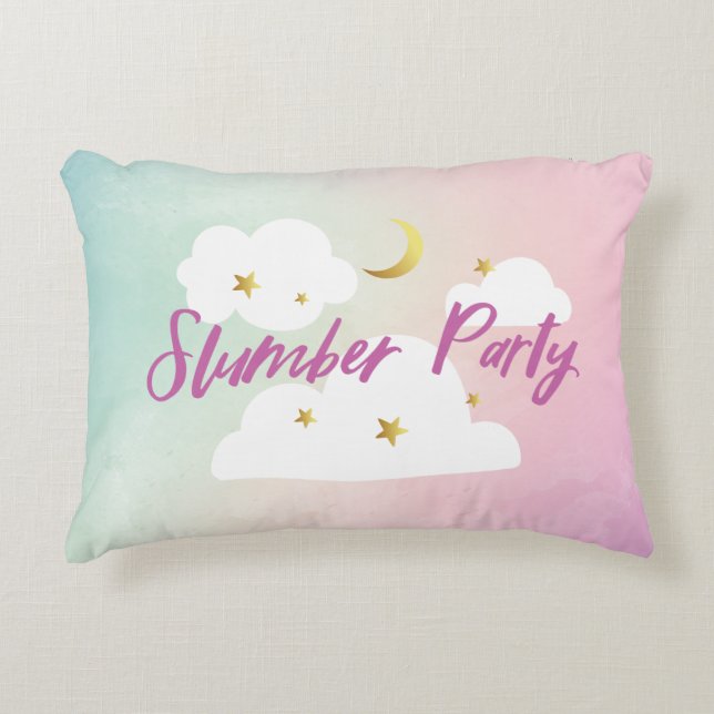 Cotton Candy Sky Slumber Party Pillow (Front)