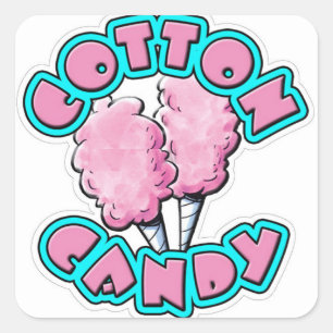 Cotton Candy Square Sticker