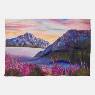 Cotton Candy Sunset Tea Towel