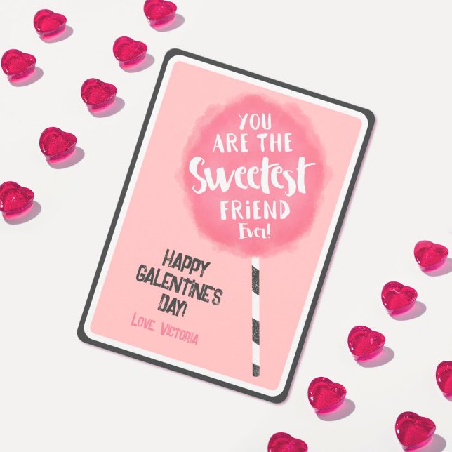 Cotton Candy Sweet Friend Galentine's Valentine's Holiday Card (Creator Uploaded)