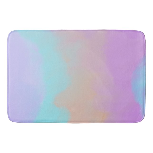 Cotton Candy Swirl Digital Print  Bath Mat (Front)