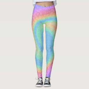 Cotton Candy Swirl Leggings