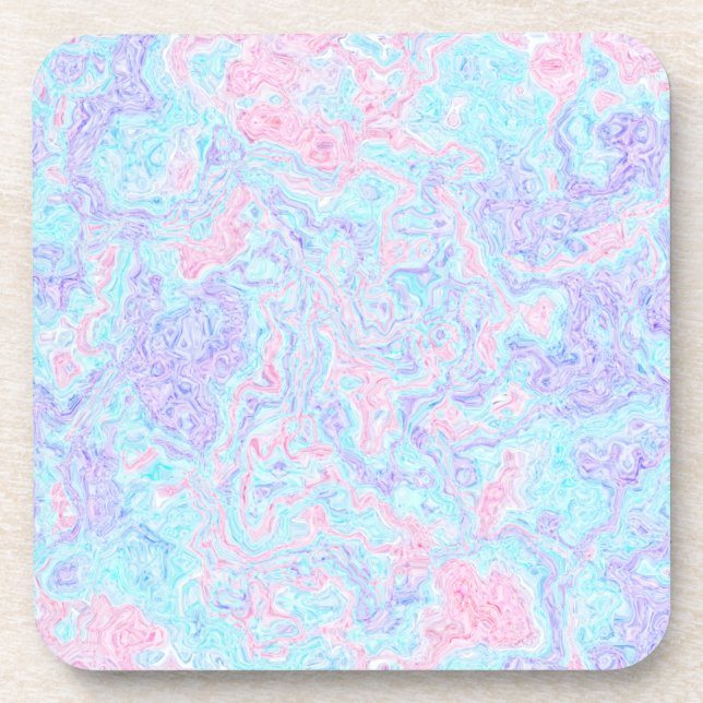 Cotton Candy Swirls Coaster (Front)