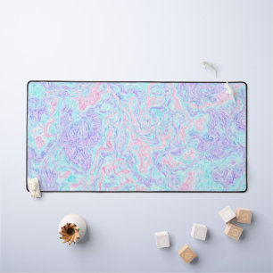 Cotton Candy Swirls Desk Mat